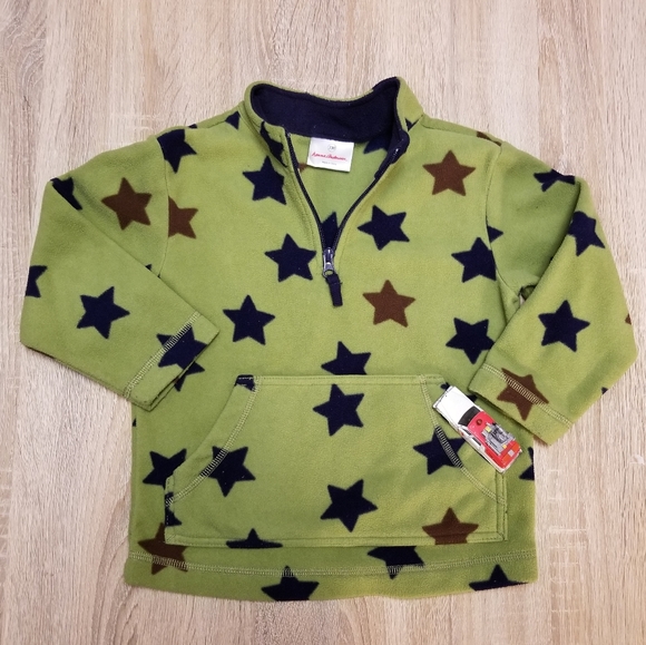 2010 vguc Hanna Andersson 100 4T green-zip star fleece WARM with YKK zipper - Picture 8 of 8